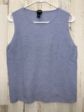 Eileen Fisher Light Lavender Textured Knit Shell